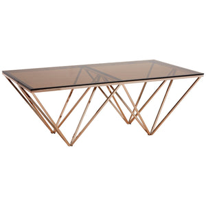 Allure Champagne Metal Legs Coffee Table