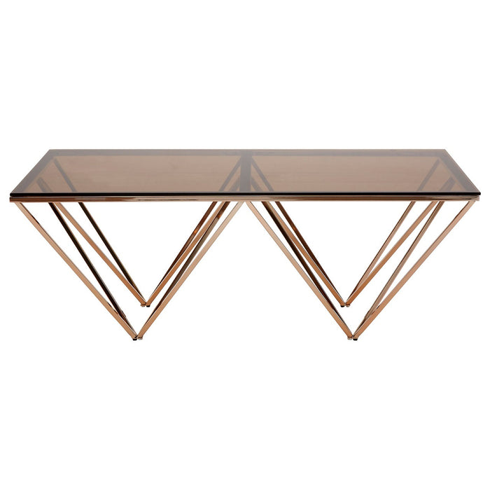 Allure Champagne Metal Legs Coffee Table