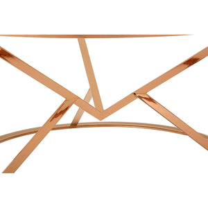 Allure Corseted Round Rose Gold Coffee Table