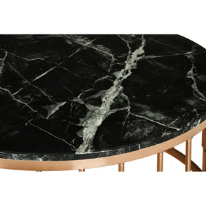 Alvaro Round Marble Top Coffee Table