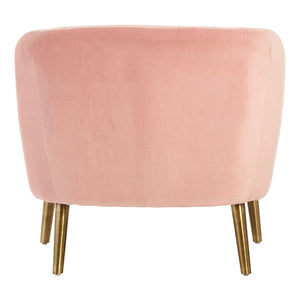 Louxor Pink, Grey Velvet Round Armchairs