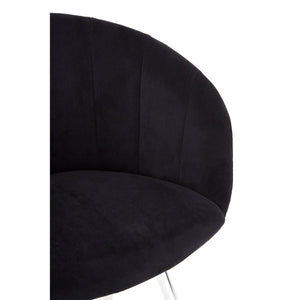 Vogue Black Velvet Dining Chair