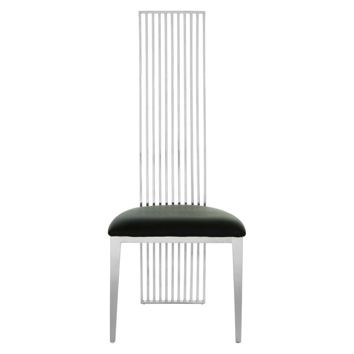 Eliza Silver Finish Dining Chair