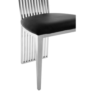 Eliza Silver Finish Dining Chair