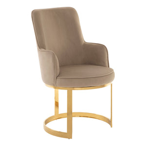 Eliza Beige Velvet Dining Chair