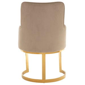 Eliza Beige Velvet Dining Chair