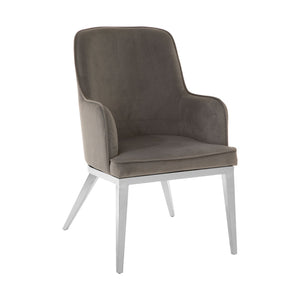 Eliza Soft Grey Velvet Dining Chair