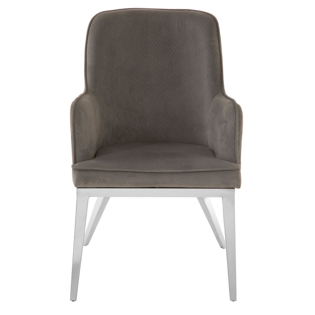 Eliza Soft Grey Velvet Dining Chair