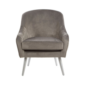 Louxor Mustard, Grey Velvet Armchairs