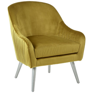 Louxor Mustard, Grey Velvet Armchairs