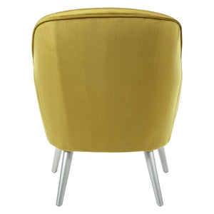 Louxor Mustard, Grey Velvet Armchairs