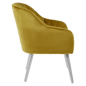 Louxor Mustard, Grey Fabric Armchairs