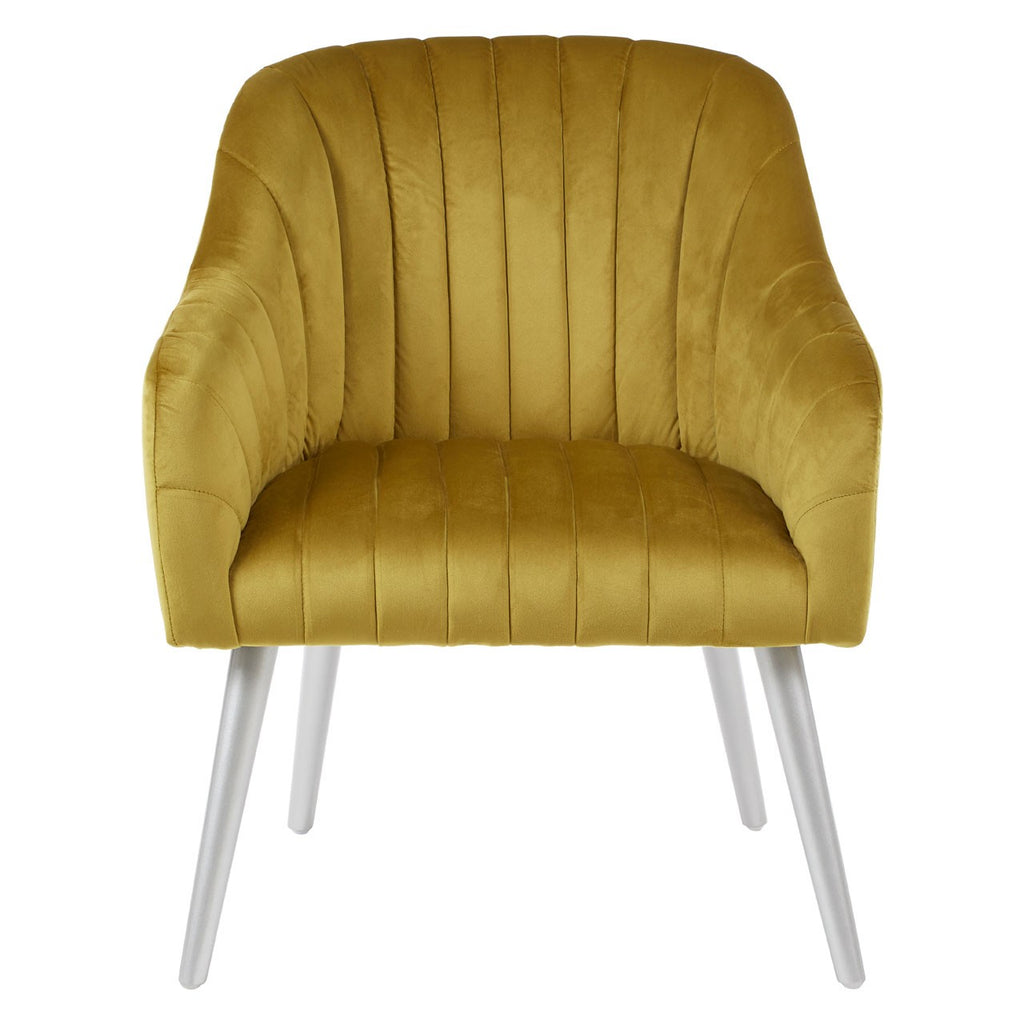 Louxor Mustard, Grey Fabric Armchairs