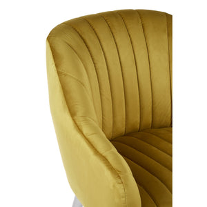 Louxor Mustard, Grey Fabric Armchairs