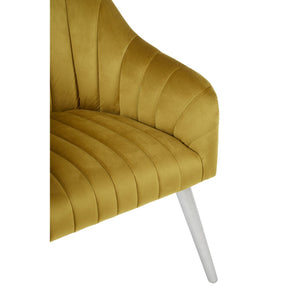 Louxor Mustard, Grey Fabric Armchairs