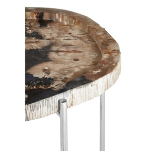 Relic Round/ Stainless Steel Base Side Table