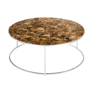 Relic Round Coffee Table / Agate Stone Top