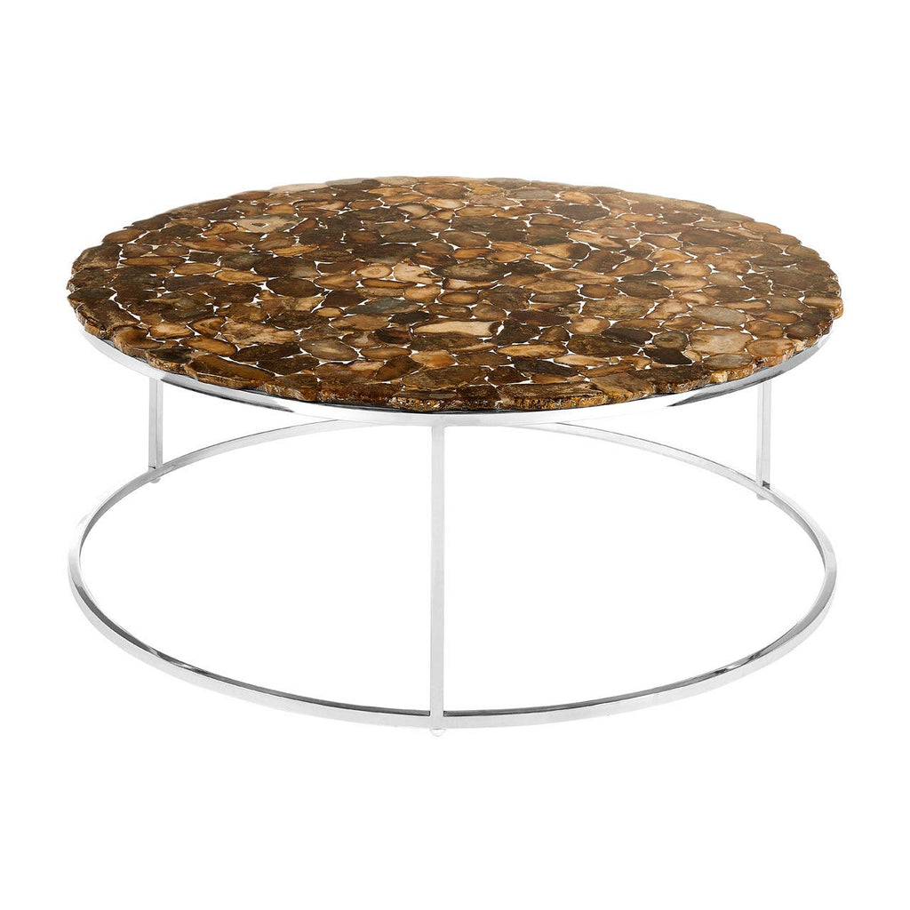 Relic Round Coffee Table / Agate Stone Top