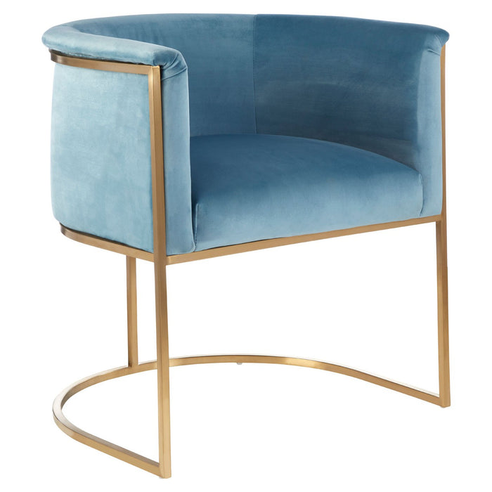 Mias Blue Velvet Chair