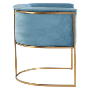 Mias Blue Velvet Chair