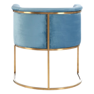 Mias Blue Velvet Chair