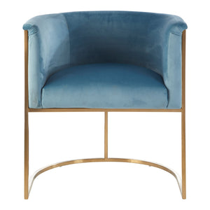 Mias Blue Velvet Chair