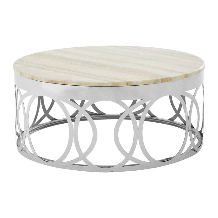 Yasmin White Marble Coffee Table