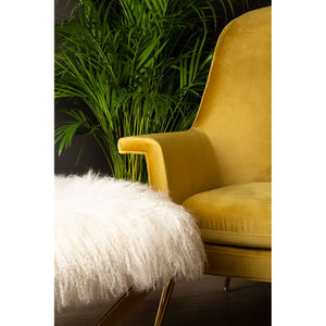 Anafi White Sheepskin Stool