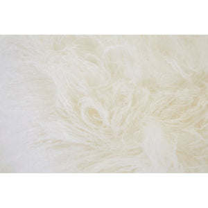 Anafi White Sheepskin Stool