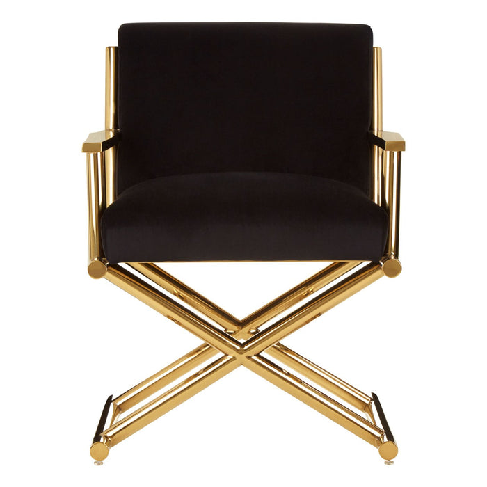 Hendricks Black Velvet Chair