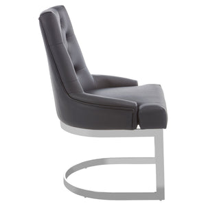 Azalea Black Leather Effect Dining Chair