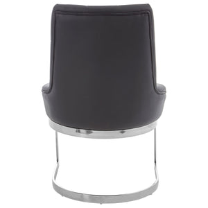 Azalea Black Leather Effect Dining Chair