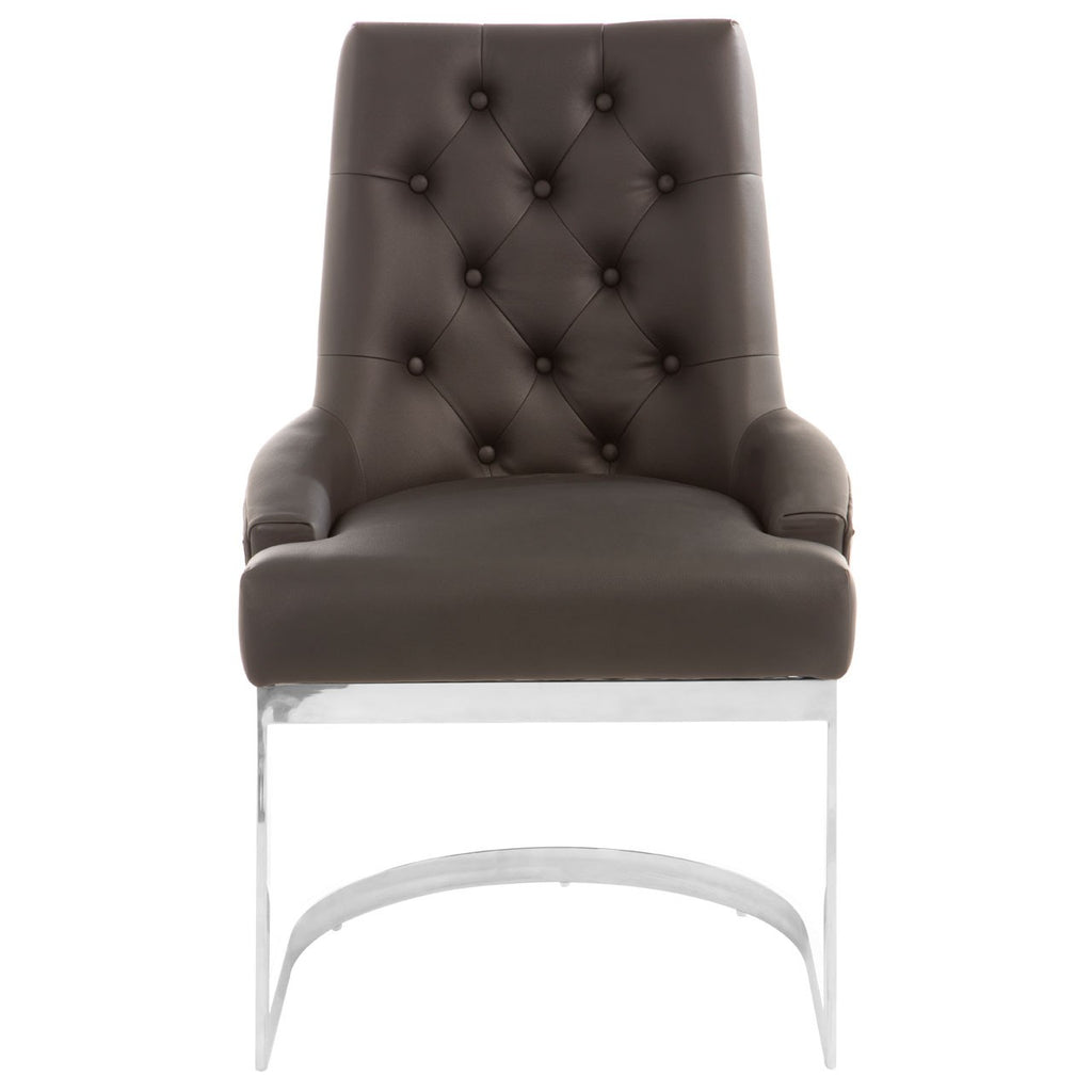 Azalea Black Leather Effect Dining Chair