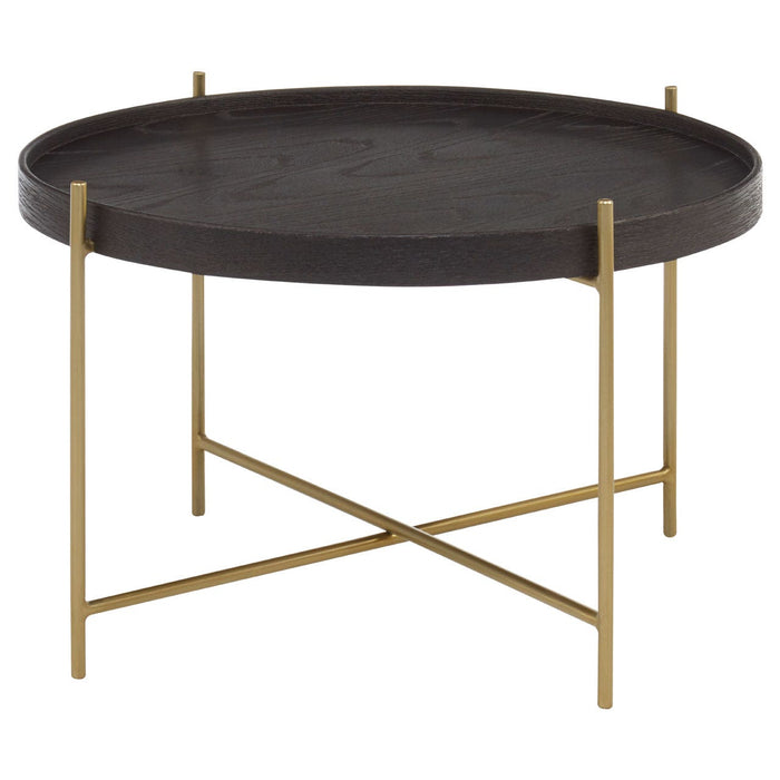 Lino Medium Black / Gold Side Table