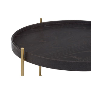 Lino Medium Black / Gold Side Table