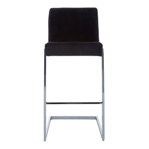 Tamzin Black Velvet Bar Chair With Low Back