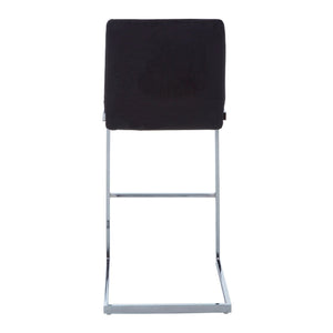 Tamzin Black Velvet Bar Chair With Low Back