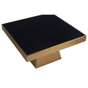 Carlox Square Gold Finish Coffee Table