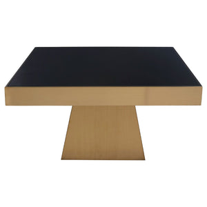 Carlox Square Gold Finish Coffee Table