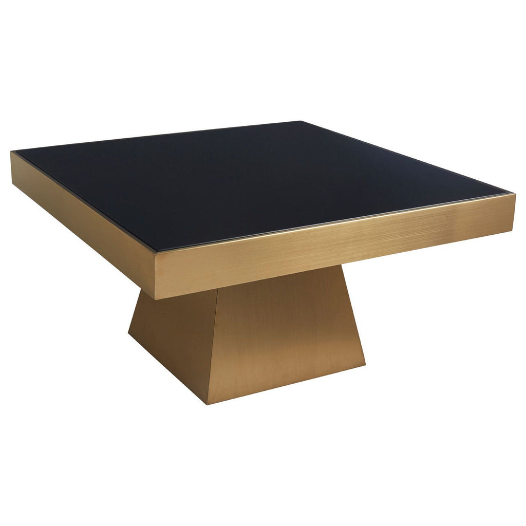 Carlox Square Gold Finish Coffee Table