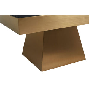 Carlox Square Gold Finish Coffee Table