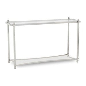 Ackley Clear Glass Console Table