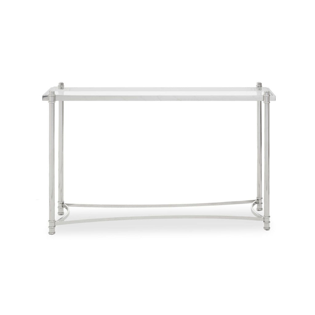 Ackley Clear Glass Console Table