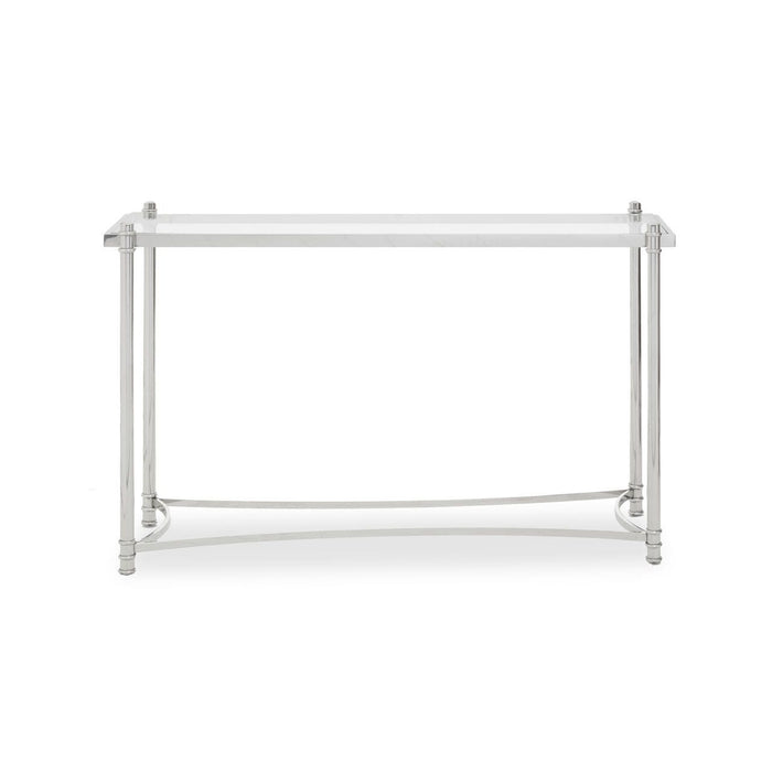 Ackley Clear Glass Console Table