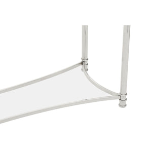 Ackley Clear Glass Console Table