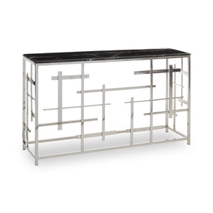 Aprilia Black Marble Console Table