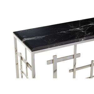 Aprilia Black Marble Console Table