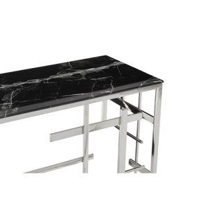 Aprilia Black Marble Console Table