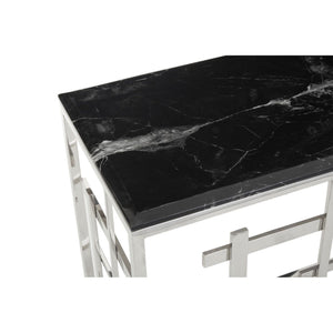 Aprilia Black Marble Console Table