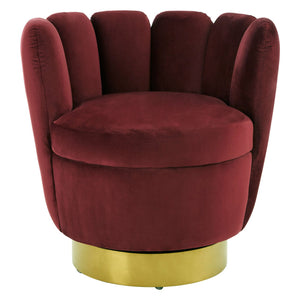 Beauly Wine Velvet Chair